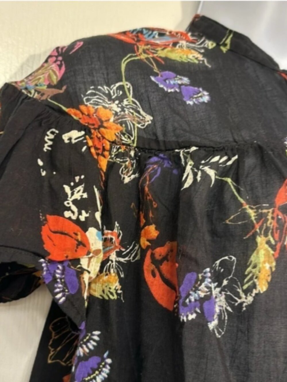 Nwot Free People Sweet Escape Floral Sheer Blouse View 3